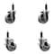 Service Caster 4'' Semi Steel Wheel Swivel 1'' Expanding Stem Caster Set 2 Brakes, 4PK SCC-EX20S414-SSS-2-TLB-2-1 - alternate 1